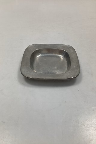Just Andersen Firkantet flad Skål af Tin, No. 2571