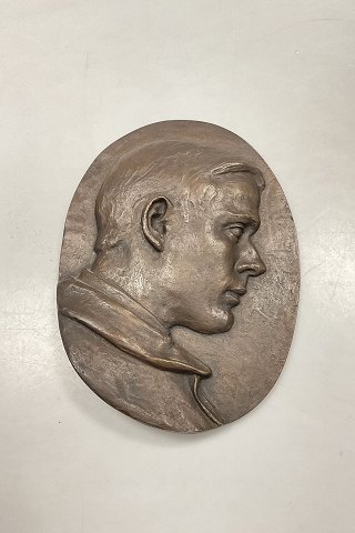 Dansk silhouetportræt af ung mand i Bronze