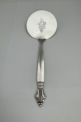 Georg Jensen Sterling Sølv Dronning Serverings Kagespade med ornamentik No 204