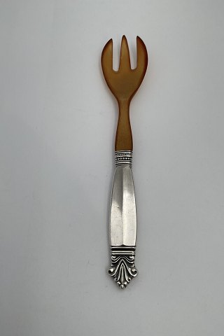 Georg Jensen Sølv Dronning Servingsgaffel med Horn No. 108B
