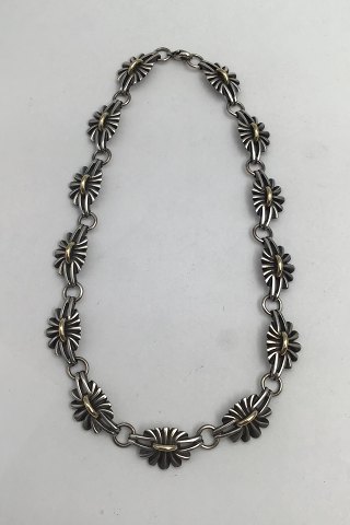 Georg Jensen Sterling Sølv /18 kt Guld Halskæde No. 394