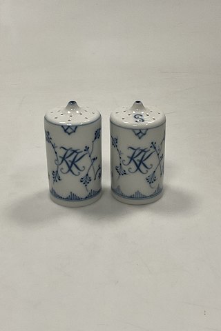 Bing og Grøndahl Blåmalet Musselmalet Hotel Salt og Peber Bøsse No. 1097 og 1098 
med monogram