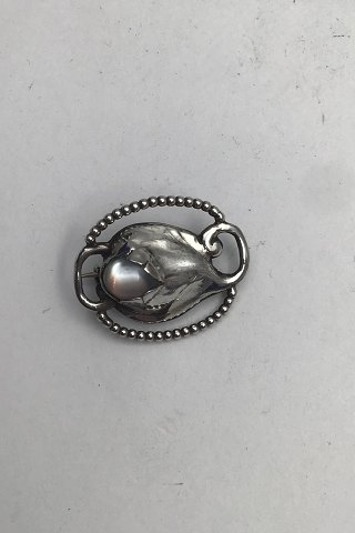 Evald Nielsen Sølv Broche (Månesten)