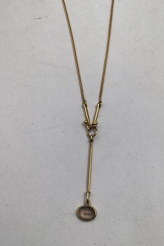 Georg Jensen 18K Guld Vedhæng og Kæde No. 1506A Savannah Torun (Røg Quartz)