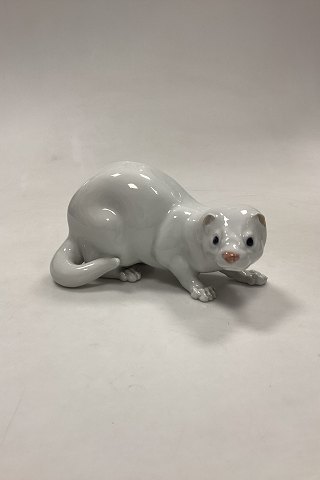 Royal Copenhagen Figur af Hvid Mink No. 4654