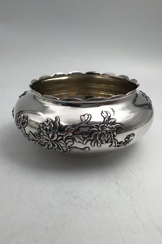 Antik Kinesisk Sterling Sølv Skål (Luen Wo, Shanghai)