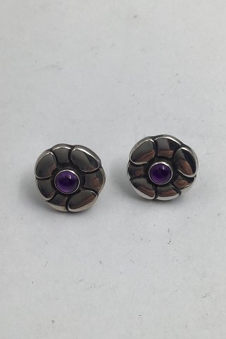 Georg Jensen Sterling Sølv Ørestikker No. 36 (Ametyst)