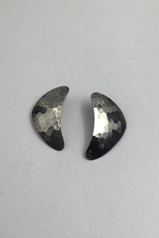 Niels Erik From Sterling Sølv Moderne Øreclips