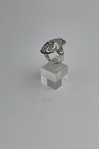 Georg Jensen Sterling Sølv Ring No. 18 m Chalcedon sten