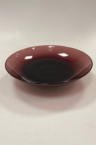 Holmegaard Harlekin Skål i Lilla Glas med Grøn fod