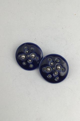 Royal Copenhagen / A Michelsen Porcelæn / Sterling Sølv Øreclips