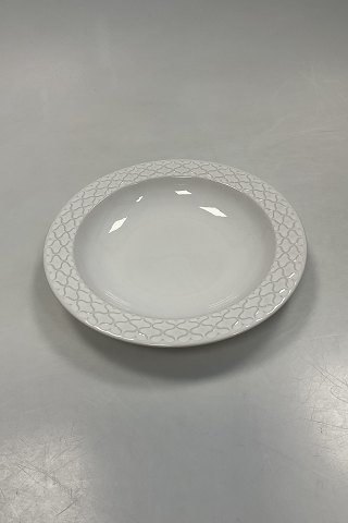 Bing og Grøndahl / Kronjyden Hvid Cordial Dyb Tallerken No. 322