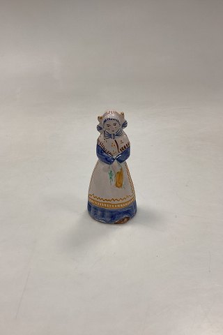 L. Hjorth Keramik Figur - Ung Kvinde i Egnsdragt