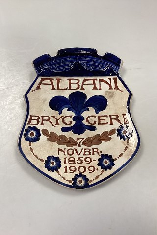 Aluminia Fajance Albani Bryggeri Platte - 7 Novbr. 1859-1909