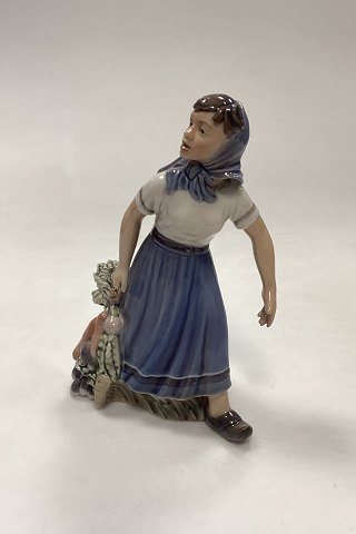 Dahl Jensen Figur Gartner Pige med Grøntsager No. 1301