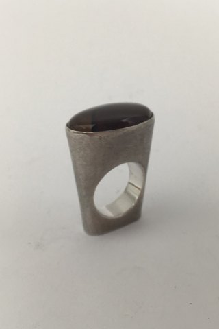 Jytte Kløve Sterling Sølv Cocktail Ring (Agat)