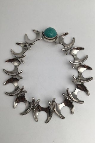 Georg Jensen Sterling Sølv Halskæde No. 130 Turkis