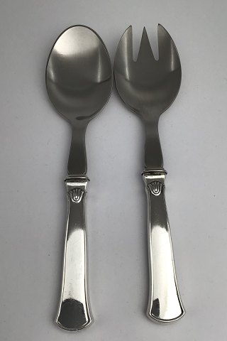 Hans Hansen Arvesølv No. 05 Sterling Sølv / Stål Salatbestik