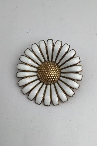 Volmer Bahner Forgyldt Sterling Sølv Marguerit Broche