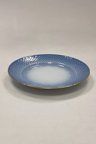 Bing og Grøndahl Blå Tone med guld Middagstallerken No. 25/325