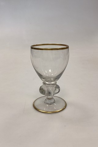 Gisselfeld med guld Hedvinsglas fra Holmegaard