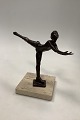Royal Copenhagen Bronze statuette Sterett-Gittings Kelsey Kunstskøjteløber fra 
1976