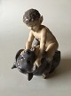 Royal Copenhagen Figur Faun med Bjørn No 648