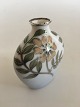 Bing & Grøndahl Art nouveau Unika vase af Emma Krogsbøll med sølv indlæg