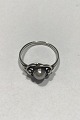 Georg Jensen Sterling Sølv Ring No 5 m Perle