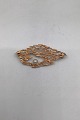 Bernhard Hertz Moderne 14K Guld Broche med perle