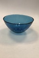 Orrefors Fuga Round Glass Bowl in Blue Sweden