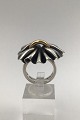 Georg Jensen Sterling Sølv / Guld Ring No. 400 Lene Munthe