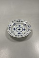 Royal Copenhagen Musselmalet Riflet lille dybtallerken med tyk kant No. 487