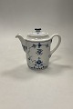 Bing og Grøndahl Blåmalet Musselmalet Kaffekande med logo No. 1051