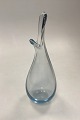 Holmegaard Duckling / Næb-Vase af klart/aquafarvet glas