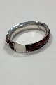 Armbånd i Sterling Sølv pyntet med rav