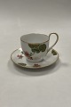 Royal Copenhagen Art Nouveau Stel No. 225 Pelargonie Stor Høj Hanks kop No. 9112