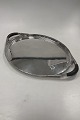Georg Jensen Sterling Sølv Oval Cosmos Serveringsbakke med træhåndtag No. 251B