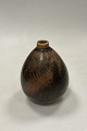 Saxbo Vase i brun harepels glasur No. 76