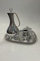Georg Jensen Sterling Sølv Kaffesæt med bakke No 1015 Sigvard Bernadotte