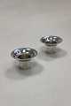 2 stk. Georg Jensen Lysmanchetter i Sterling Sølv