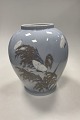 Royal Copenhagen Art Nouveau Unika Vase af Carl Mortensen med sommerfugle fra 1900