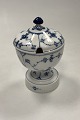 Royal Copenhagen Musselmalet Riflet Marmelade Krukke med Låg No. 2124