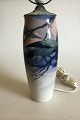 Rørstrand Art Nouveau Unika Vase med fugle omlavet til lampe